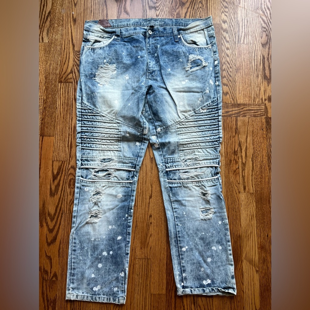 Stretch TECH skinny Jeans WTO 02 Size42x34
Blue 
Motorcycle style